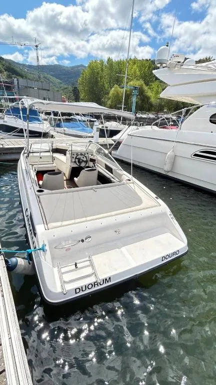 The deck of Duorum, with the Douro vineyards in the background